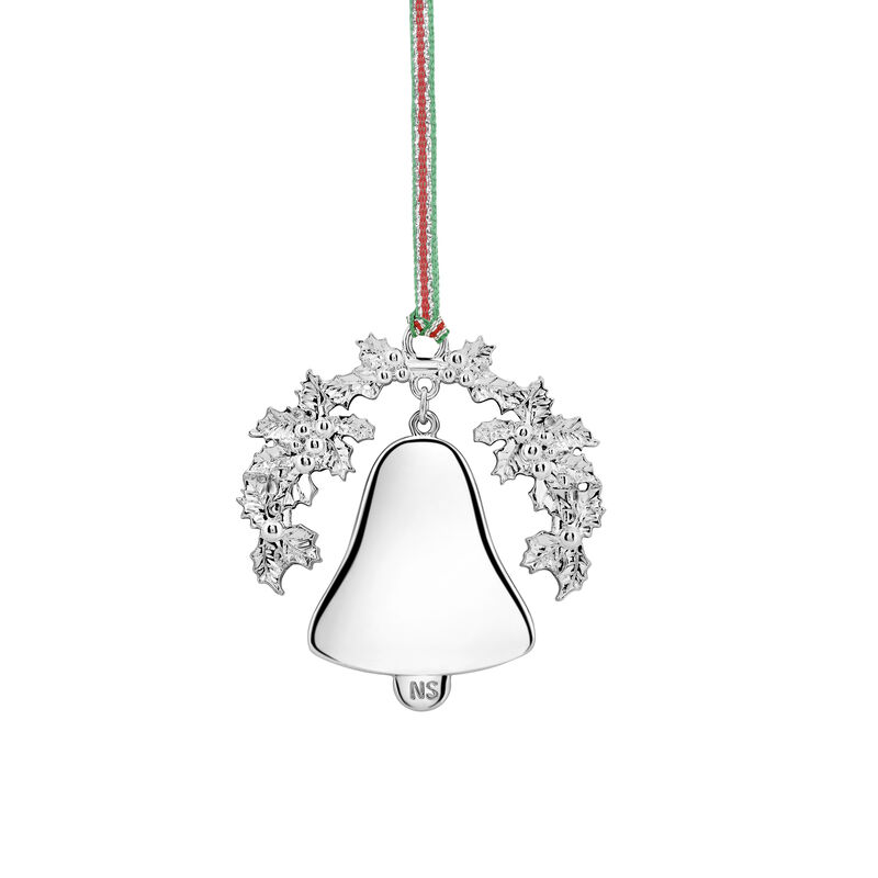 Newbridge Silverware Bell with Holly Christmas Tree Decoration